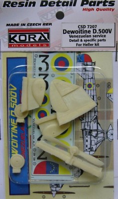 Kora Model CSD7207 Dewoitine D.500V Detail set&amp;decal (Venezuela) 1/72