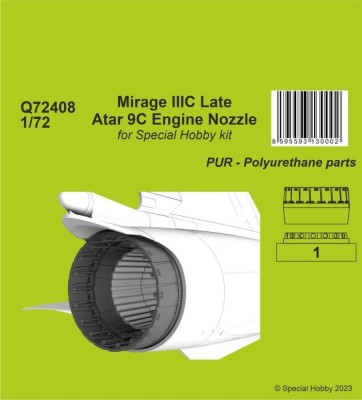 CMK Q72408 Mirage IIIC Late Atar 9C Engine Nozzle (SP.H) 1/72