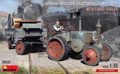 Miniart 38033 German Tractor D8511 Mod.1936 &amp; Cargo Trailer 1/35