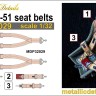 Metallic Details P32029 Republic P-47, North-American P-51 seat belts 1/32
