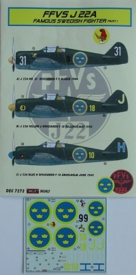 Kora Model DEC7273 FFVS J 22A (Sweden) Part I. декали декали 1/72