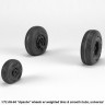 Armory ARAW72335 Boeing/Hughes AH-64 Apache wheels with weighted tires/tyres, smooth hubs 1/72