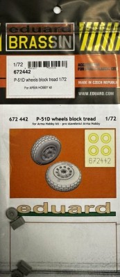 Eduard 672442 BRASSIN P-51D wheels block tread (ARMA H.) 1/72