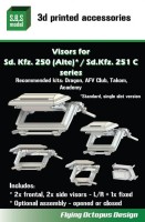 Sbs Model 3D045 Visors for Sd. Kfz.250 (Alte) / Sd. Kfz.251 C 1/35