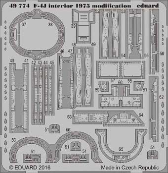 Eduard 49774 F-4J interior 1975 modification 1/48