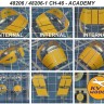 KV Models 48206 CH/HH-46D Sea Knight / CH-46E Current U.S. Marines "Bull Frog" / KV-107-II-5 J.A.S.D.F. /CH-46A/D "U.S. Marines - Vietnam" (ACADEMY #12283, #12205, #12207, #12210) + маски на диски и колеса US 1/48