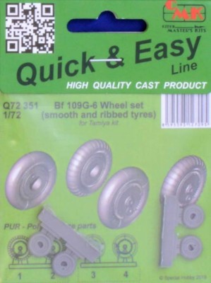 CMK Q72351 Bf 109G-6 Wheel set Smooth/Ribbed tyres (TAM) 1/72