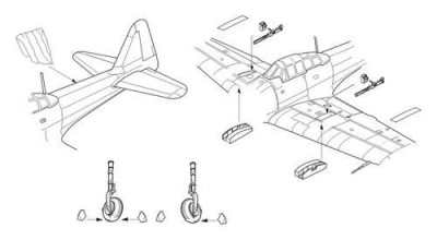 CMK 7266 A6M3 model 32 Zero - Armament and Exterior set 1/72
