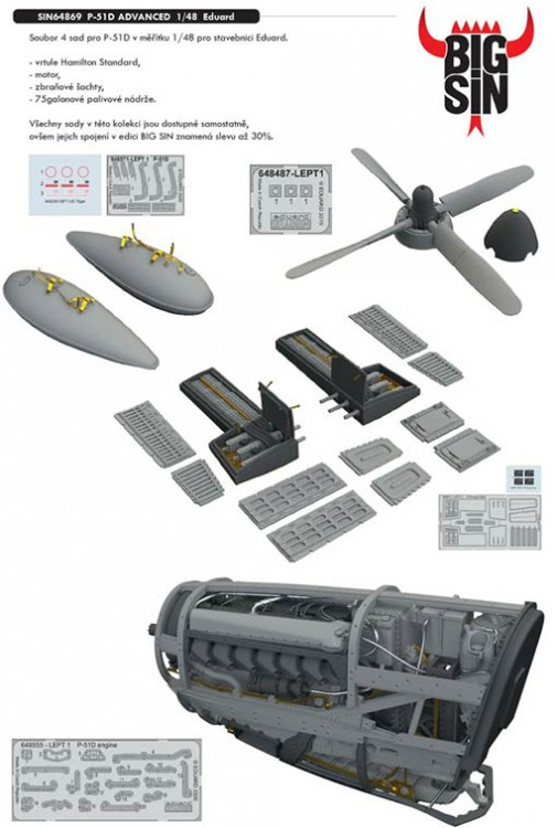 Eduard SIN64869 BIGSIN P-51D ADVANCED 1:48