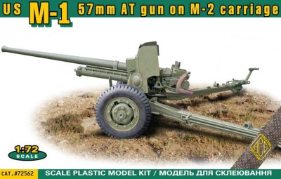 Ace Model 72562 US M-1 57mm AT gun on M-2 carriage 1/72
