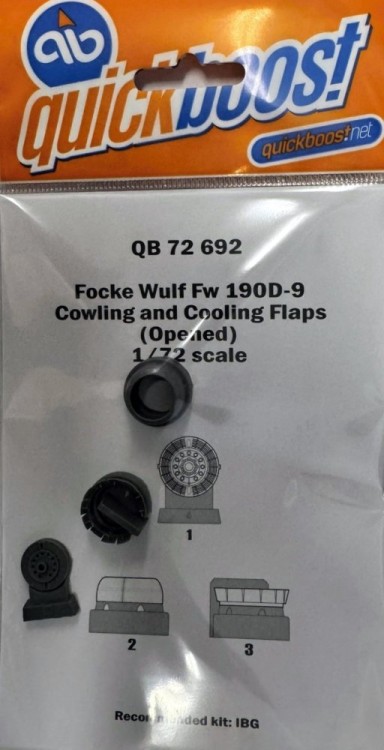Quickboost QB72692 Fw 190D-9 cowling&cooling flaps opened (IBG) 1/72