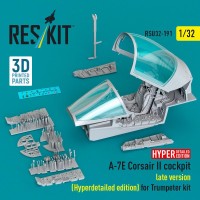Reskit U32191 A-7E Corsair II late cockpit Hyperd.(TRUMP) 1/32