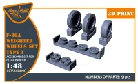 Clear Prop CLPA48090 F-86A weighted wheels type 1 (CL.PROP) 1/48