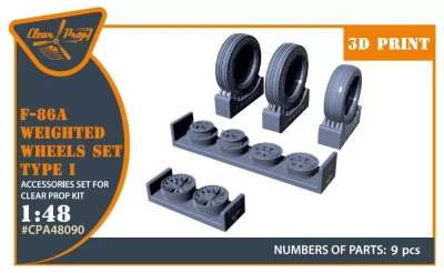 Clear Prop CLPA48090 F-86A weighted wheels type 1 (CL.PROP) 1/48