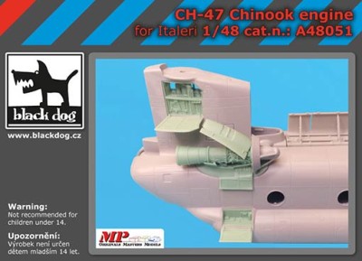 BlackDog BDOA48051 CH-47 Chinook engine (ITALERI) 1/48