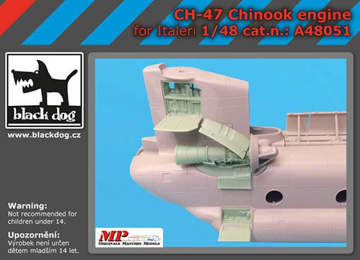 BlackDog BDOA48051 CH-47 Chinook engine (ITALERI) 1/48