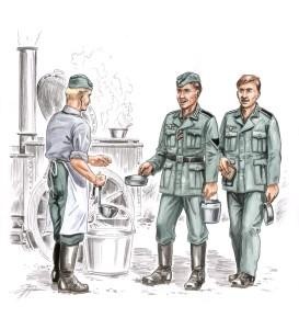CMK F72143 German soldiers at rest WW II (3 fig. ) 1/72