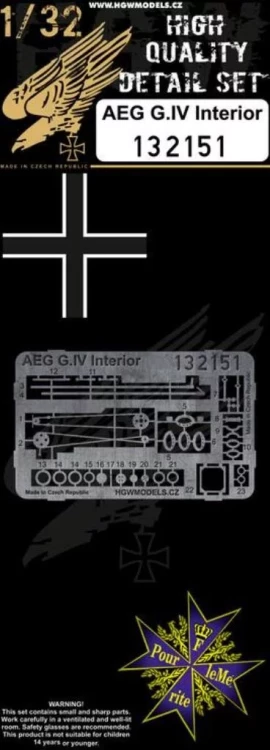 HGW 132151 AEG G.IV - interior PE set (WNW) 1/32