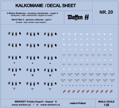 Weikert Decals 220 German Uniforms WWII - part 4 1/35