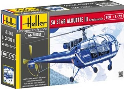 Heller 80286 SA 316 Алуэтт III жандармерия 1/72