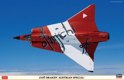 Hasegawa 07519 Современный реактивный истребитель ВВС Австрии J35O DRAKEN &quot;AUSTRIAN SPECIAL&quot; (Limited Edition) 1/48