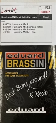 Eduard 634037 BRASSIN Hurricane Mk.IIb w/ fishtail exhausts 1/32