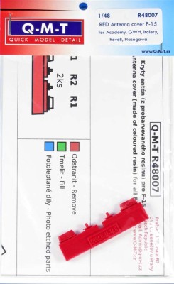 Q-M-T QMT-R48007 1/48 Antenna cover F-15 (red)