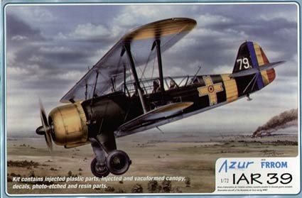 Frrom Azur FR0001 IAR-39 biplane Decals Rumania x 3. With etched and resin parts. Vacform and injection canopy 1/72