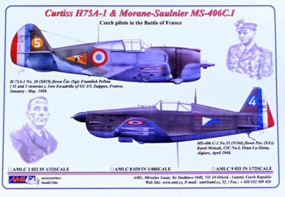 AML AMLC32032 Декали Curtiss H75A-1 &amp; MS-406C.1 1/32