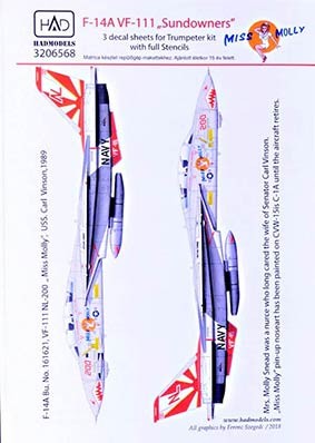 HAD 3206568 Decal F-14A Miss Molly (set of 32065+32068) 1/32