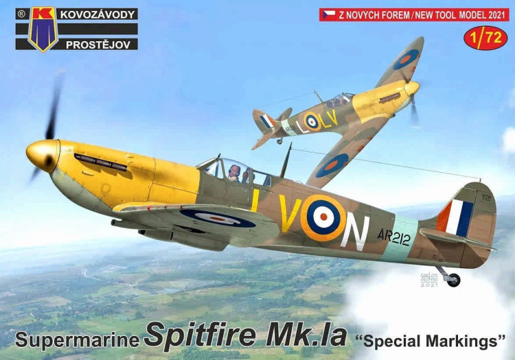 Kovozavody Prostejov 72276 S.Spitfire Mk.Ia 'Special Markings' (3x camo) 1/72