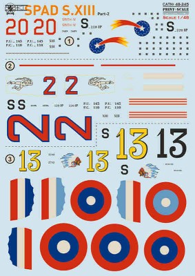Print Scale C48245 SPAD Xlll - Part 2 (wet decal) 1/48