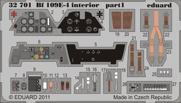 Eduard 32701 Bf 109E-4 interior S.A.