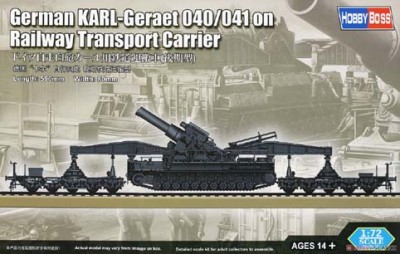 Hobby Boss 82961 German KARL-Geraet 040/041 on Railway Transport Carrier 1/72