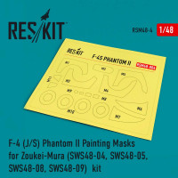 Reskit RSM48-0004 F-4 (J/S) Phantom II Painting Masks (Z.MOURA) 1/48