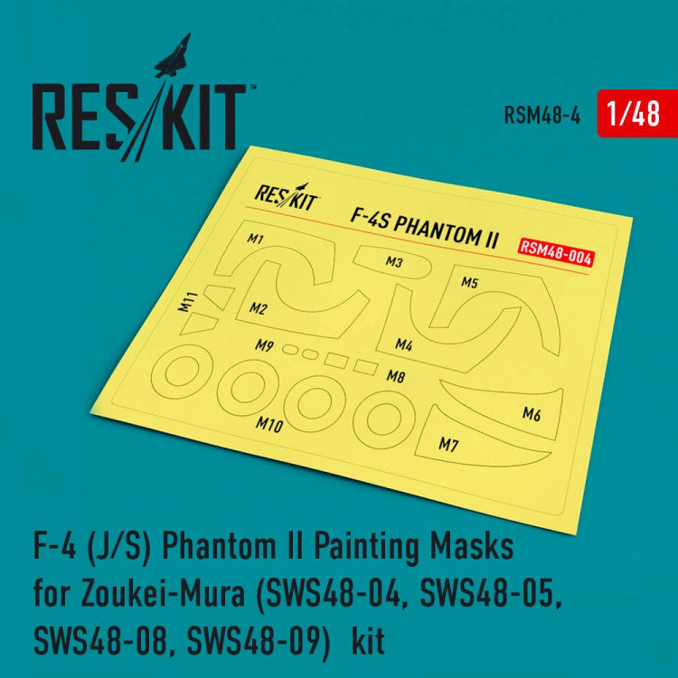 Reskit RSM48-0004 F-4 (J/S) Phantom II Painting Masks (Z.MOURA) 1/48