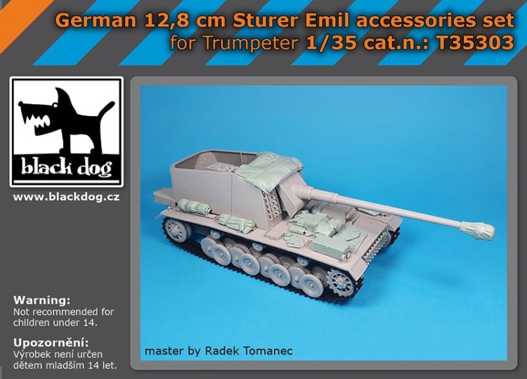 Black Dog T35303 German 12,8 cm Sturer Emil accessories set	(designed to be used with Trumpeter kits) 1/35