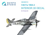 Quinta Studio QD48314 Fw 190A-3 (Tamiya) 3D Декаль интерьера кабины 1/48