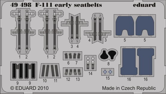 Eduard 49498 F-111 early seatbelts Hobby Boss