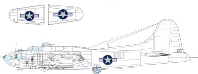 Eduard EX1055 Mask B-17F US nat. insignia w/ blue outline 1/48