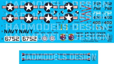 HAD 48256 Decal A-7E US NAVAL Air Test Center 1/48