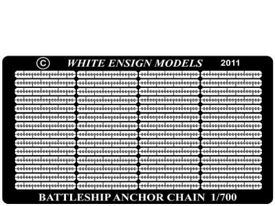 White Ensign Models PE 7101 BATTLESHIP ANCHOR CHAIN LINKS for individual assembly. 1/700