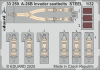 Eduard 33259 1/32 A-26B Invader seatbelts STEEL (HOBBYB)