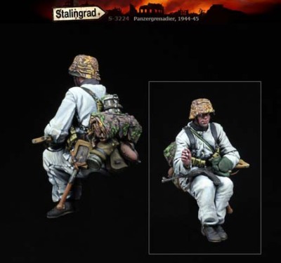 Stalingrad 3224 Гренадер СС со штурмгевером на танке 1/35