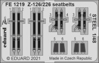 Eduard FE1219 Z-126/226 seatbelts STEEL (EDU) 1/48