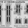 Eduard FE1219 Z-126/226 seatbelts STEEL (EDU) 1/48