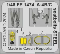 Eduard FE1474 A-4B/C seatbelts STEEL (H.2000/HAS) 1/48