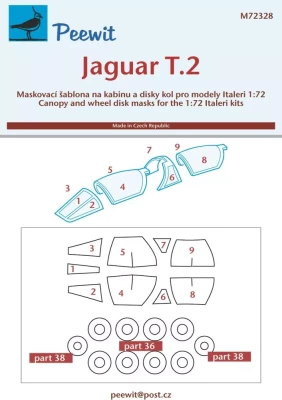 Peewit M48028 Canopy mask Super Mystere B2 inside&amp;outside 1/48