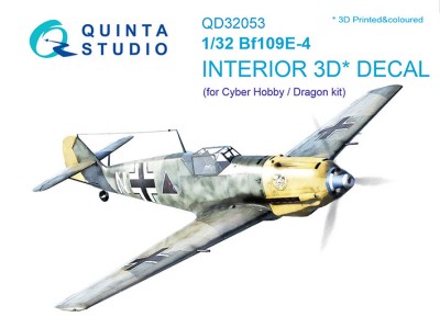 Quinta studio QD32053 Bf 109E-4 (для модели Cyber-hobby/Dragon) 1/32
