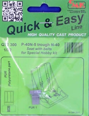 CMK Q72300 Seat w/ belts for P-40N-5 through N-40 (SP.H) 1/72